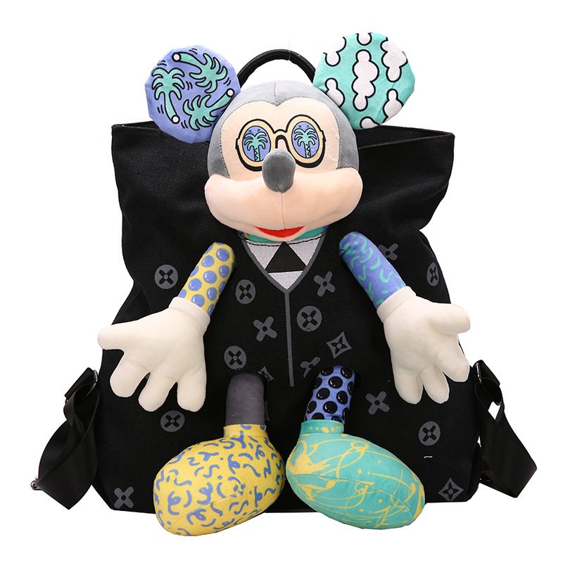 Woman's Mickey x DISNEY monogram logo Mickey x Black Backpack tote