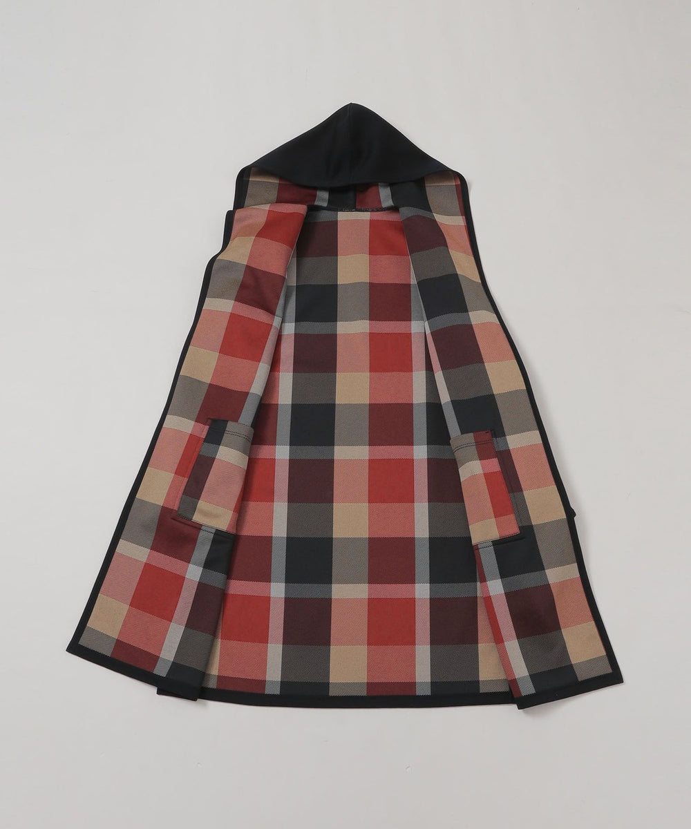 クレストブリッジチェックリバーシブルダンボールコーディガン