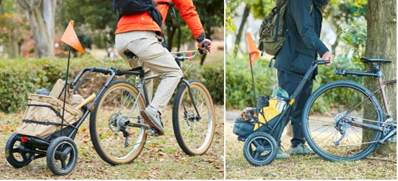 OGK Camily（キャミリー）サイクルトレーラーに、荷台のない自転車にも