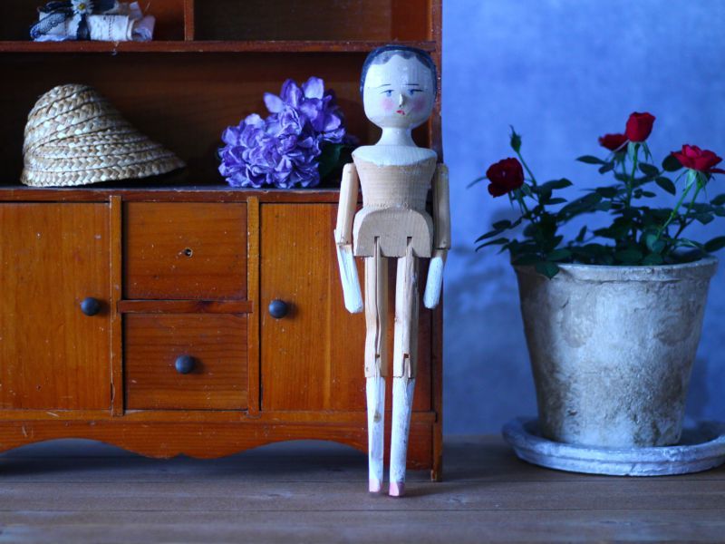 ウッデン ペグ ドール/Wooden Doll/ウッデンドール-/Antique toricoTte