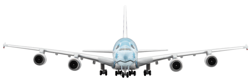 NH50063 1:500 A380 JA381A ANAブルー (WiFiレドーム・ギアつき）ABS