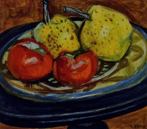 安井曾太郎「柿と梨」の買取・査定は美術のプロにお任せ下さい