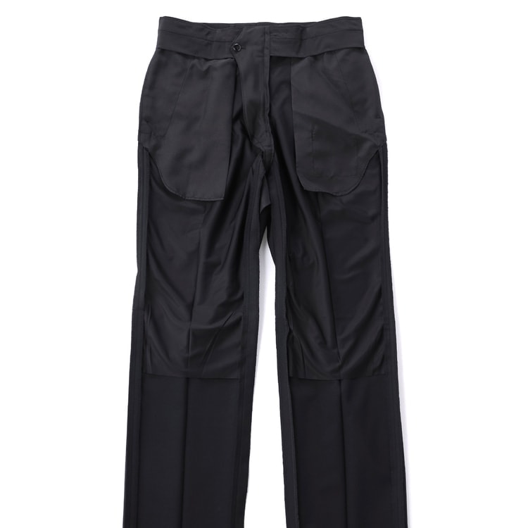 ビジネスから就活まで】黒無地 洗える 2パンツスーツ LES MUES ベーシ