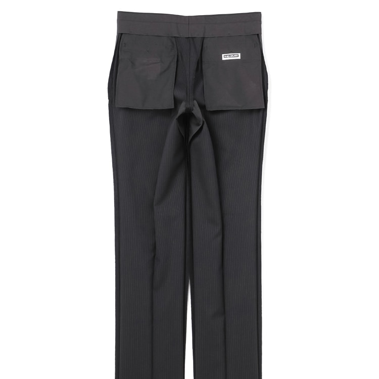 特価】【WEB限定価格】洗える ストレッチ 2パンツスーツ 黒ストライプ