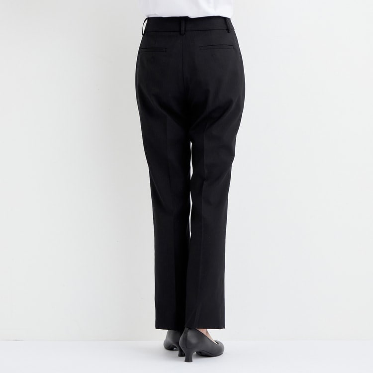 黒シャドーストライプ ストレートパンツ セットアップ着用可【AOKI公式