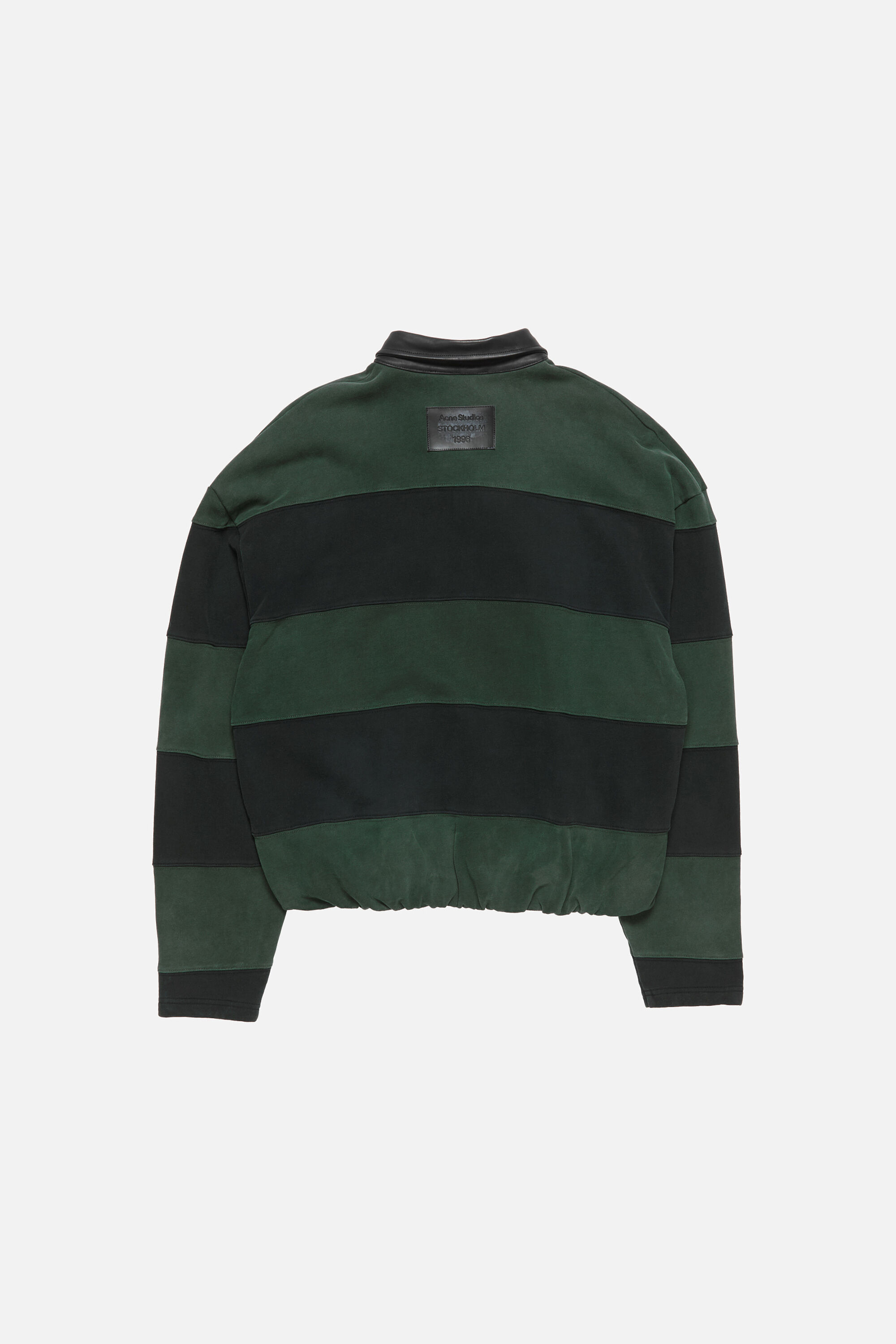 Acne Studios - ストライプポロセーター - フォレストグリーン/ブラック
