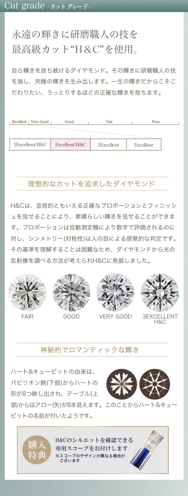 ダイヤモンド リング 1.018ct SI2-H-EXCELLENT/H&C 1.00ct SI1-FANCY
