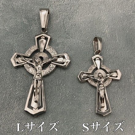 プラチナ900 ジーザス クロス ペンダント Sサイズ / Pt900 Jesus cross