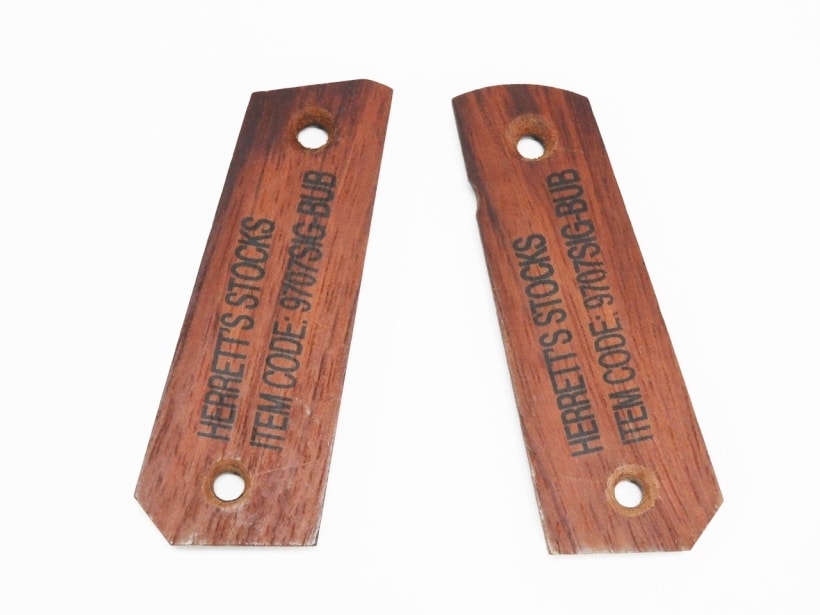 HERRETTS ヘレッツ] ガバメント用フルチェッカー 実物木製グリップ