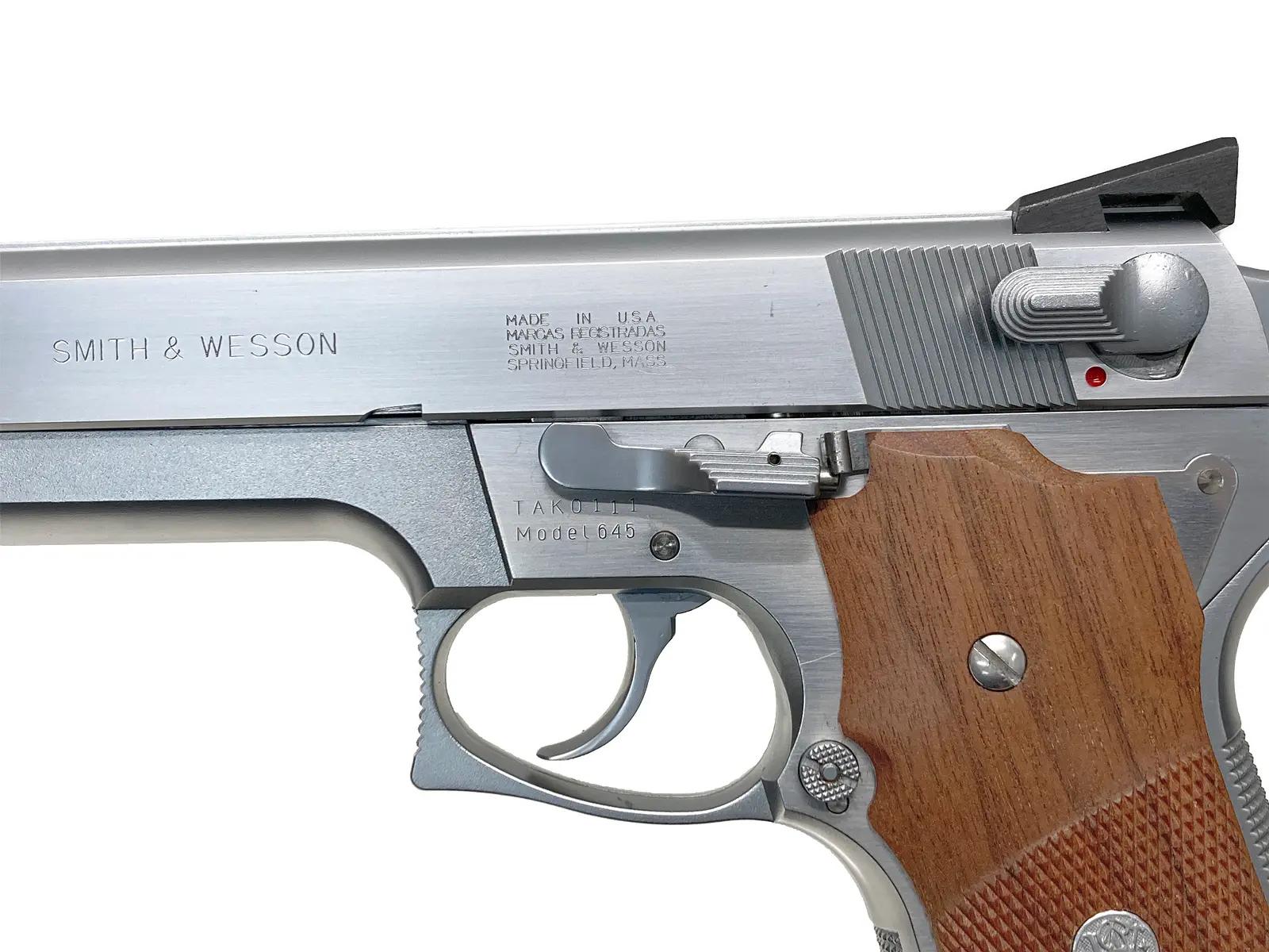 MGC] S&W M645 .45オート 固定ガスガン 木製グリップカスタム