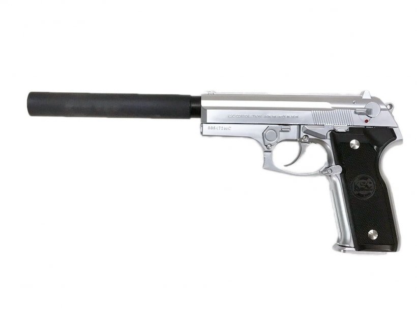 KSC] ベレッタ M8000 クーガーF INOX ステンレスシルバー サイレンサー