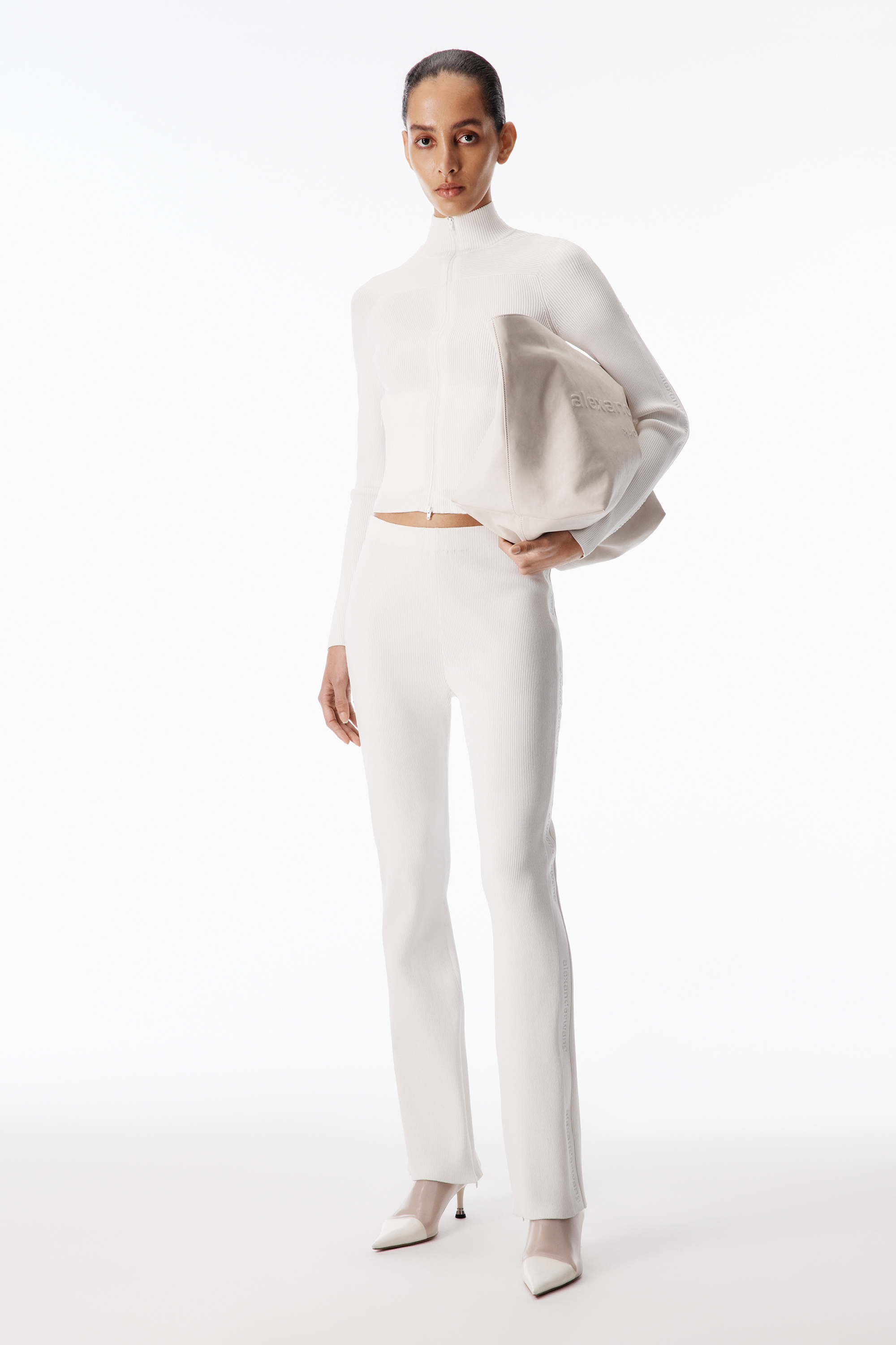alexanderwang アレキサンダーワング Logo Track Pant OPTIC WHITE