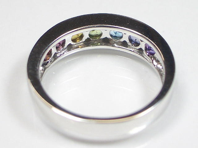 K18 セブンストーン リング 13号 アミュレット マルチカラー L&Co