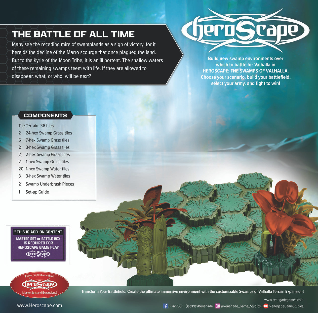 Heroscape: The Swamps of Valhalla Terrain Expansion - All Things