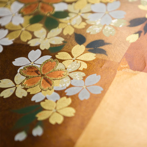 セリグラフィア】金彩工芸額装品:春告草(はるつげぐさ) | マルニ額縁画材店