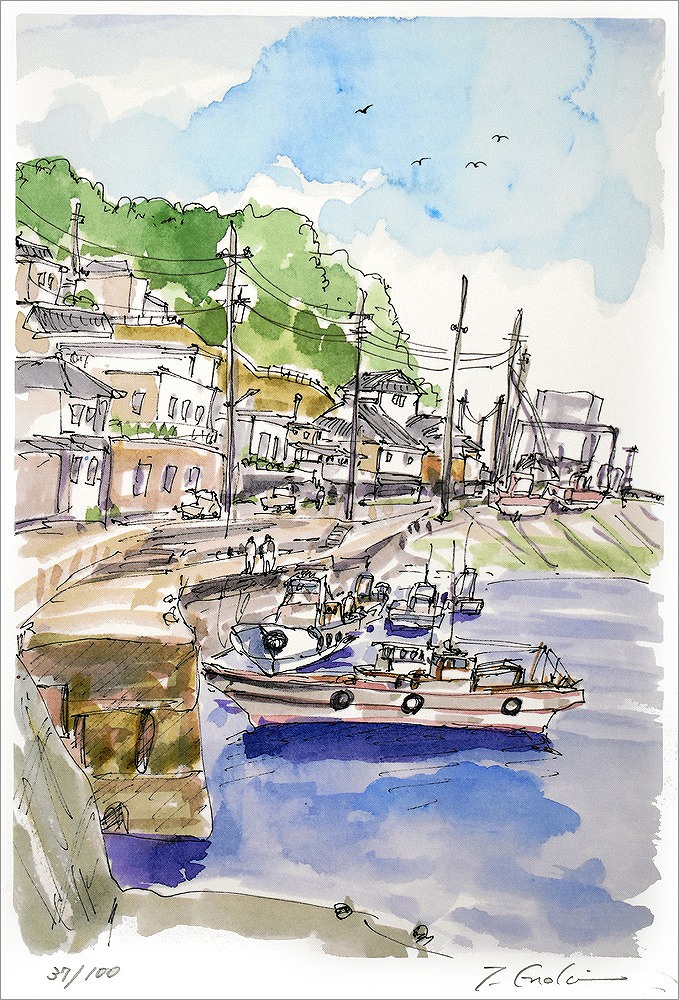 天に昇る龍 版画ジクレー 招福・十二支 14/30榎木孝明 サイン入り 天に