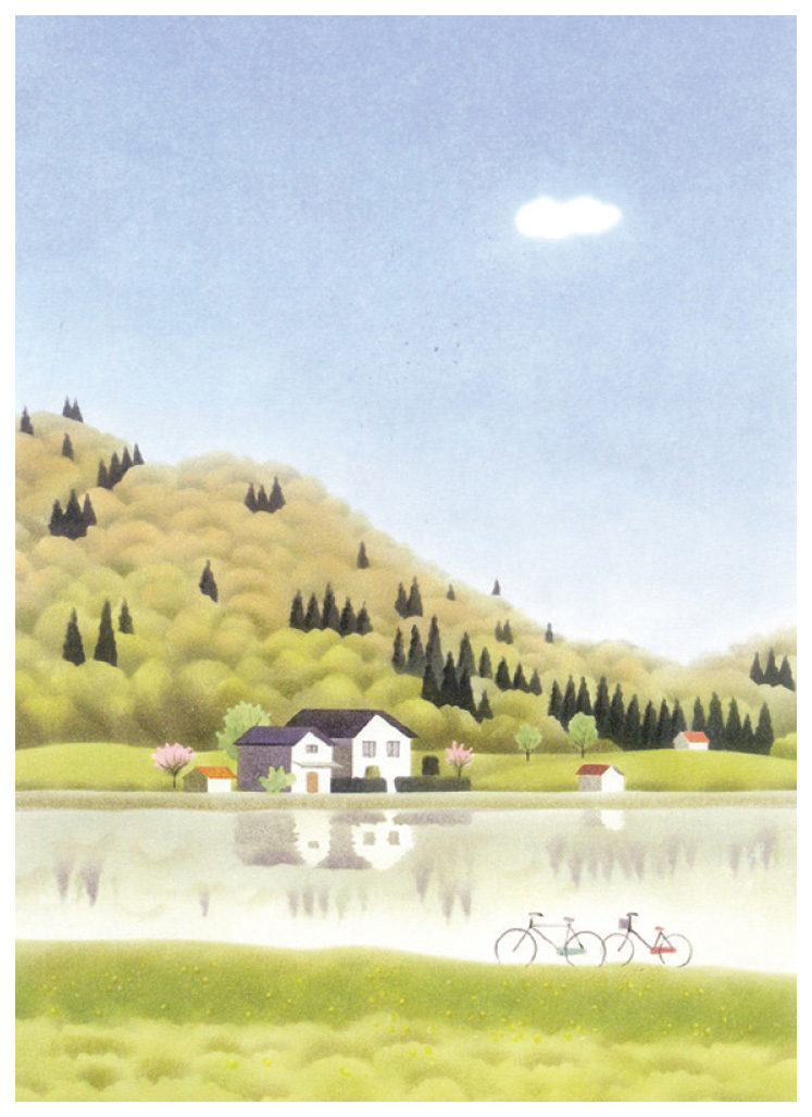 黒井健 絵画(ダイヤモンド・スクリーニング) どこかで春が 4794|アート