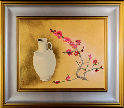 小倉遊亀「白磁と紅梅」卸価格販売