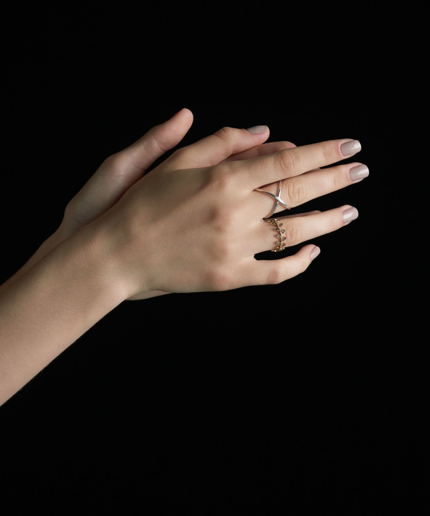 citronnier] leaves pave diamonds ring｜ARTIDA OUD（アルティーダ