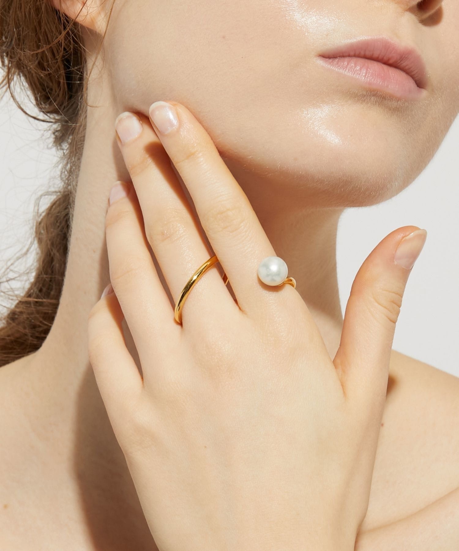 philia] akoya pearl open double finger ring｜ARTIDA OUD（アル