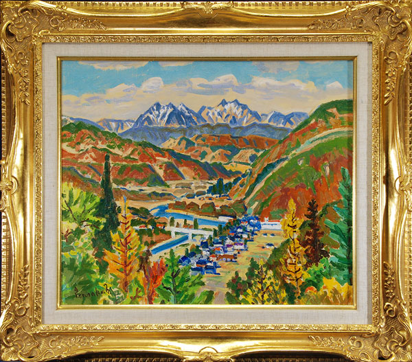 中村善策 「信濃新雪」 油彩10号｜【Arts Ship】のむら画廊