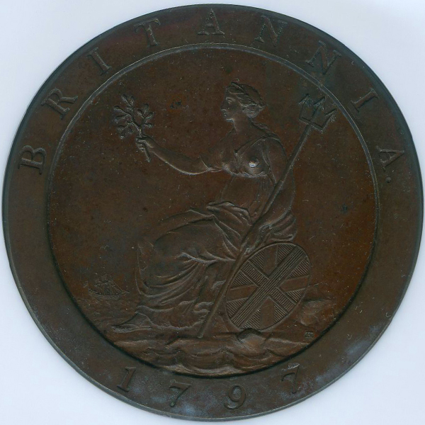 イギリス ジョージ3世 1797SOHO ペニー 車輪銭 銅貨 NGC PF64BN | ARK