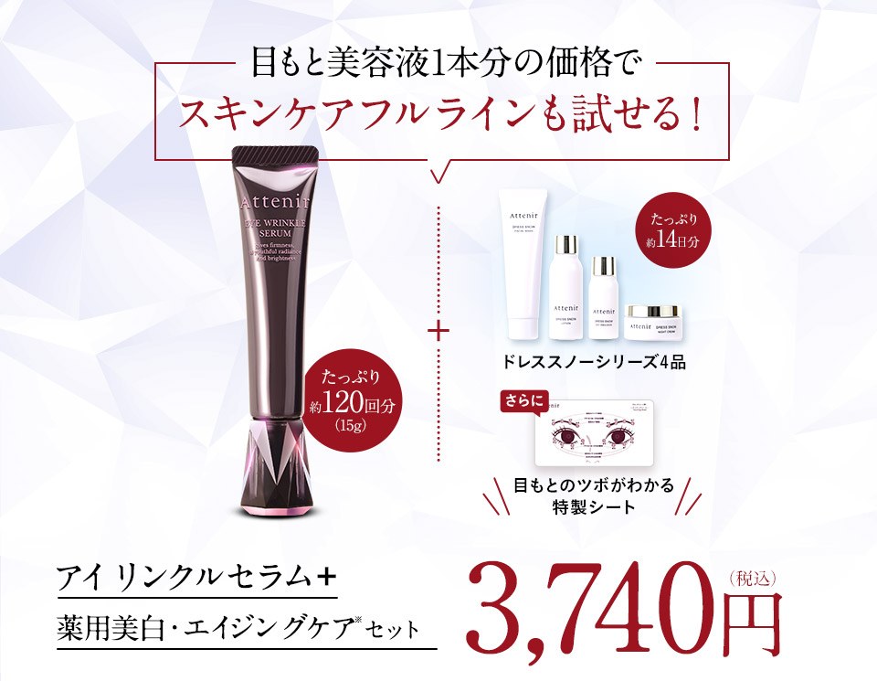 目尻クライシス」に攻めの一手。「シワ改善」美容液-アイ リンクル