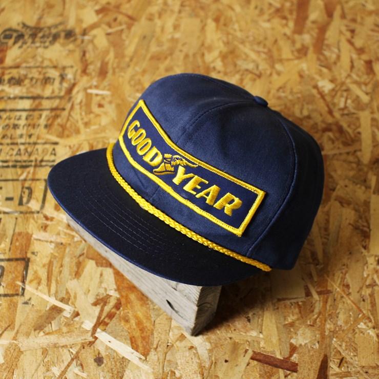 GOODYEAR USA製 古着 キャップ ネイビー ワッペン グッドイヤー