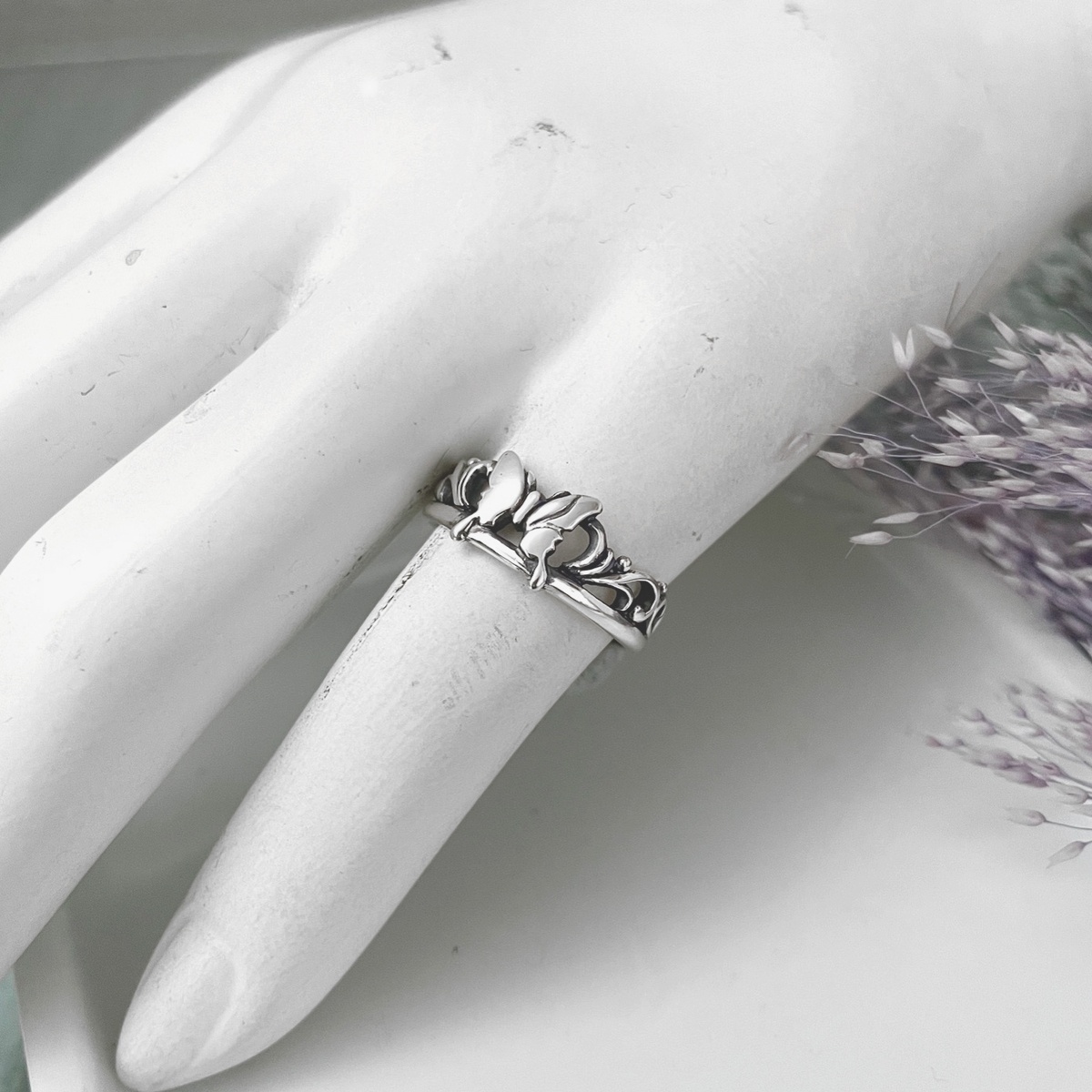 アゲハ 蝶 ティアラ デザイン シルバー925 リング 指輪 【Ageha|アゲハ