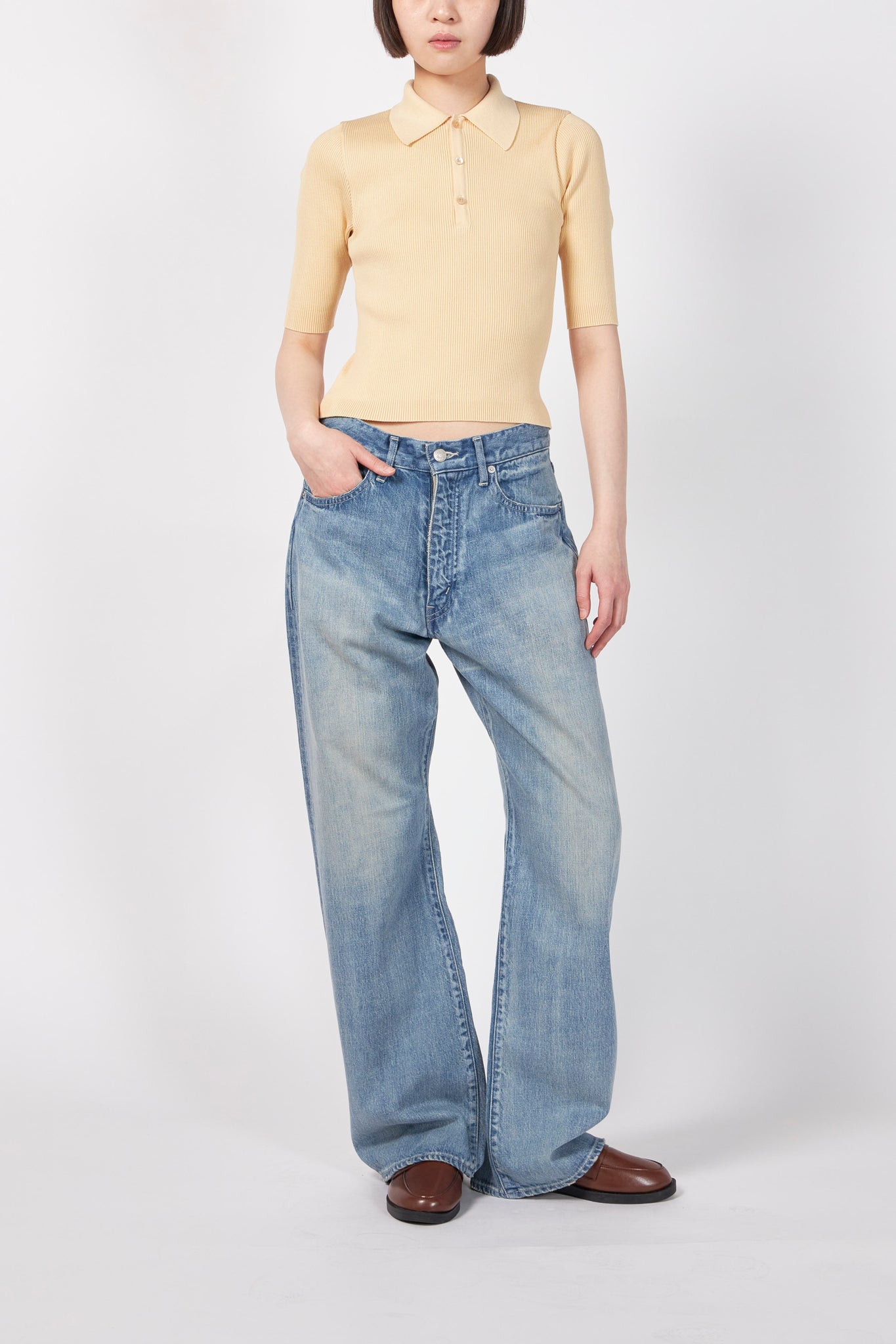 SELVEDGE FADED LIGHT DENIM PANTS – ATELIERMO