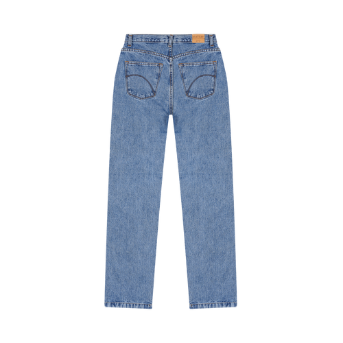 レディース ハイウエスト ストレートジーンズ ライトブルー - Apolline