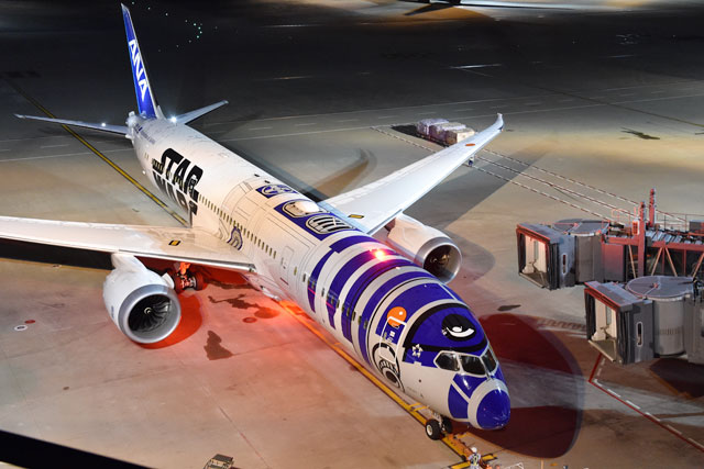 ANA、R2-D2ジェット羽田発ラストがワシントンD.C.へ 7日着で特別塗装終了