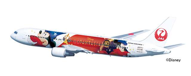 JAL、魔法使いミッキーの特別塗装機 11月から767、誕生日に周遊