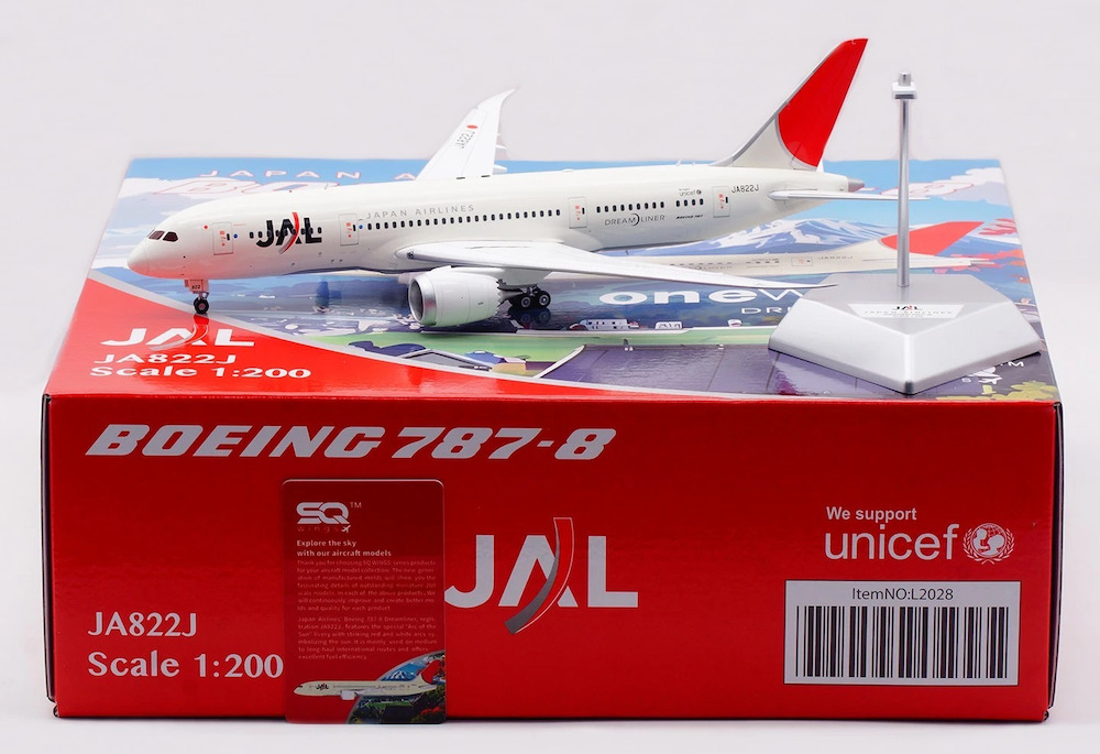 SQ Wings L2028 Boeing 787-8 Dreamliner JAL Japan Airlines JA822J