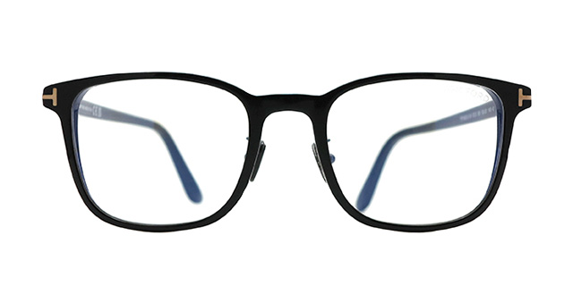 トムフォード TOM FORD スクウェア ブラック ブルーブロックレンズ