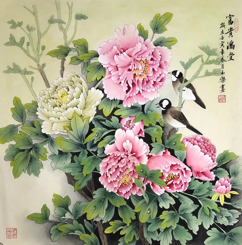 花开富贵牡丹花手绘画花开富贵牡丹简笔画图片大全– 博物迷
