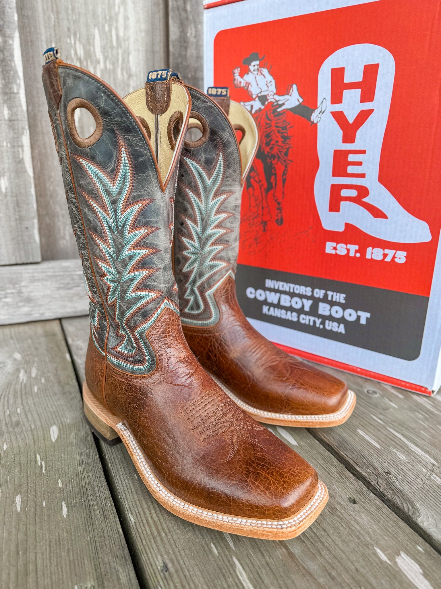 Men's Hyer Walton Slate Grey Goat Boots – Boot Country