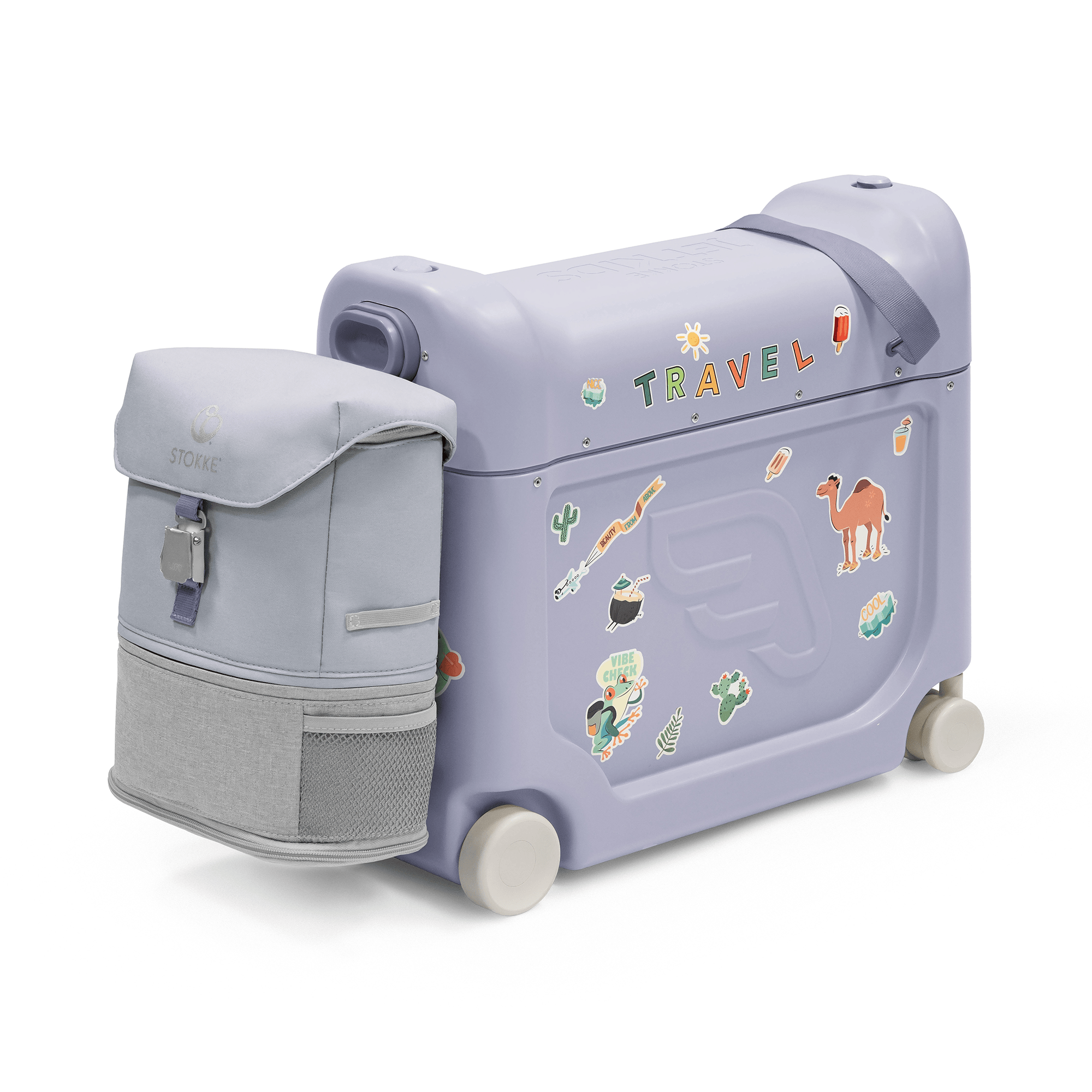 STOKKE Jetkids™ Bundle BedBox™ & Crew Back Pack Moonglow White