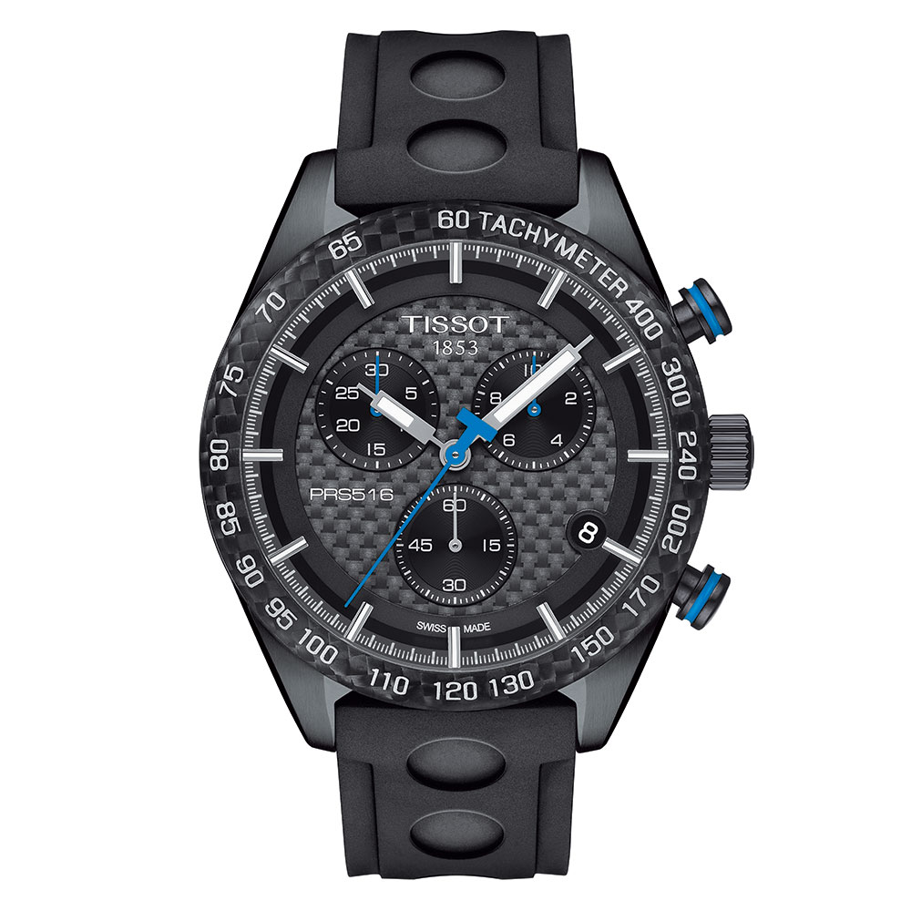 TISSOT PRS 516 Chronograph Black Dial Watch, 42mm