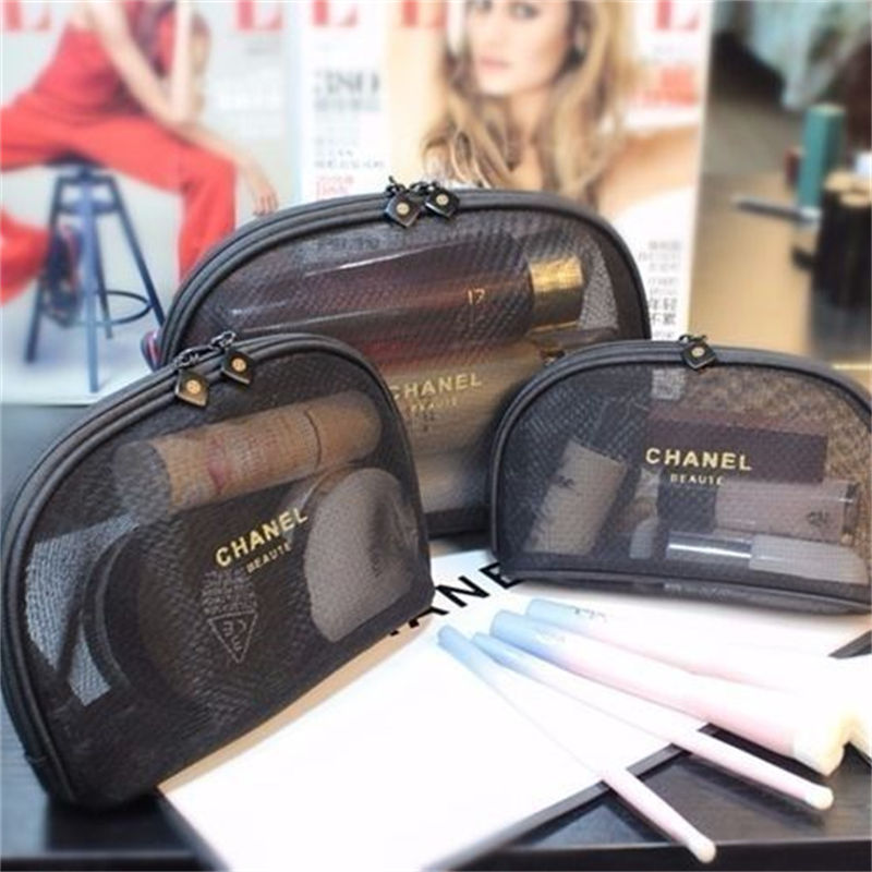 シャネルメッシュポーチ ミニ Chanelメイクアップバッグ 小さめ 可愛い