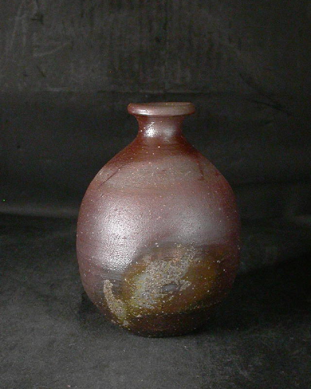 備前焼 登窯 備前焼中堅作家 稲荷 作 共箱付き緋襷・黄ゴマ徳利7