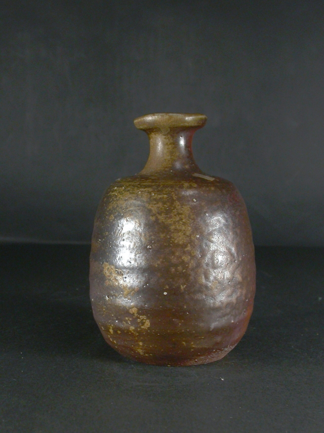 備前焼】清水千代市 作 丹波花瓶 共箱付き 信楽焼風 花器 一点物