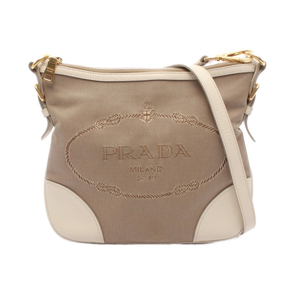 プラダ(PRADA)プラダ LOGO JACQUARD ロゴ ジャガード ショルダーバッグ