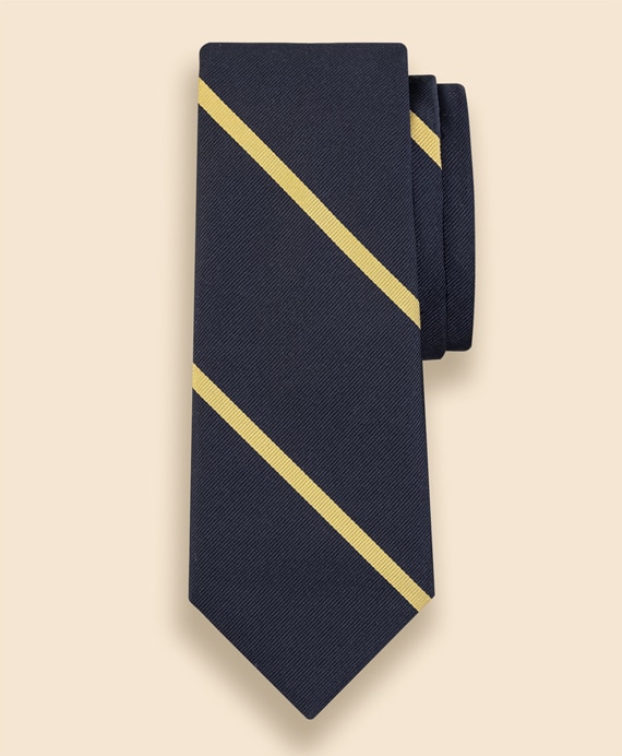 シルク/コットン スラブ ワイドストライプタイ | Brooks Brothers