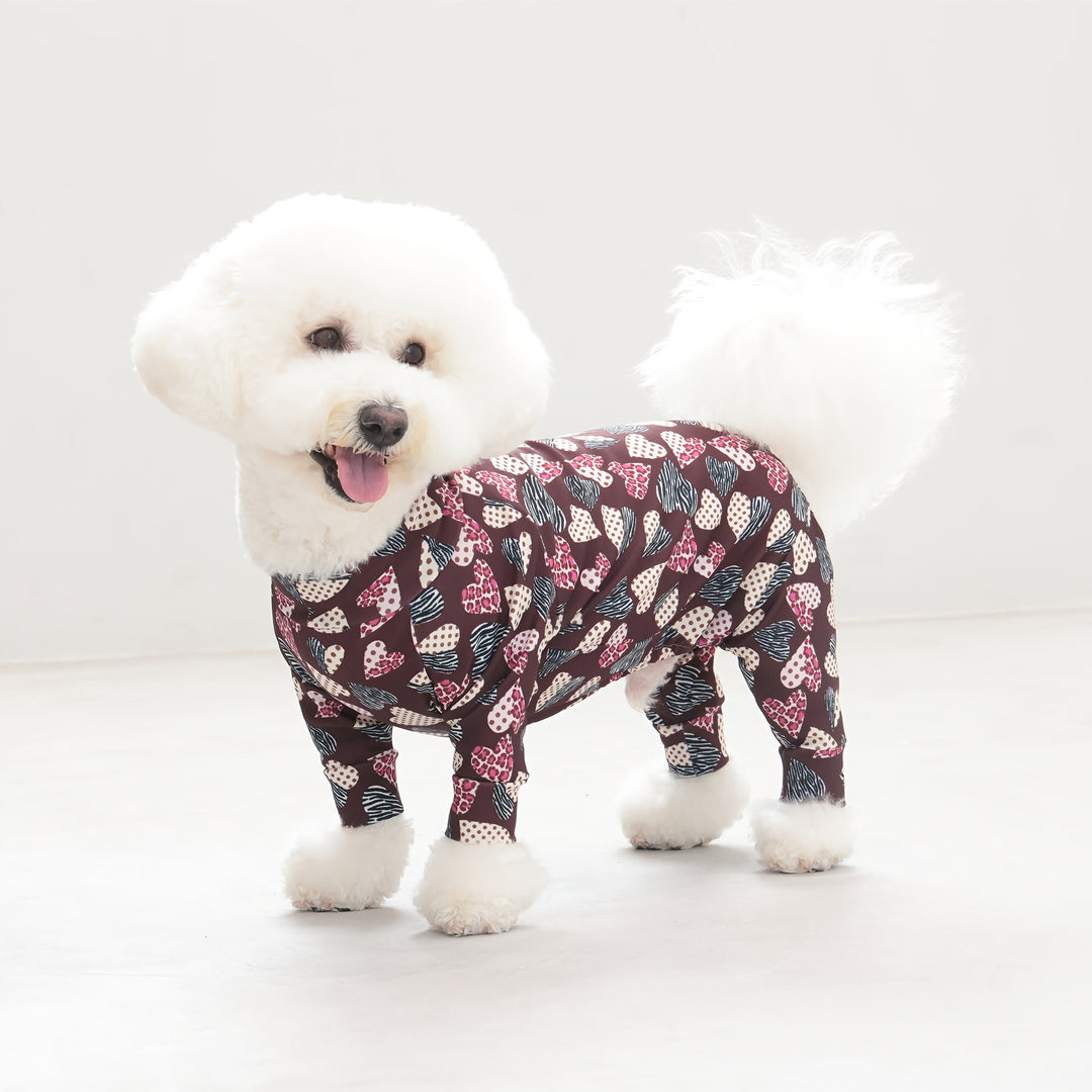 Buzz Factory カラフルロンパース アニマルハート 日本製 ドッグウェア