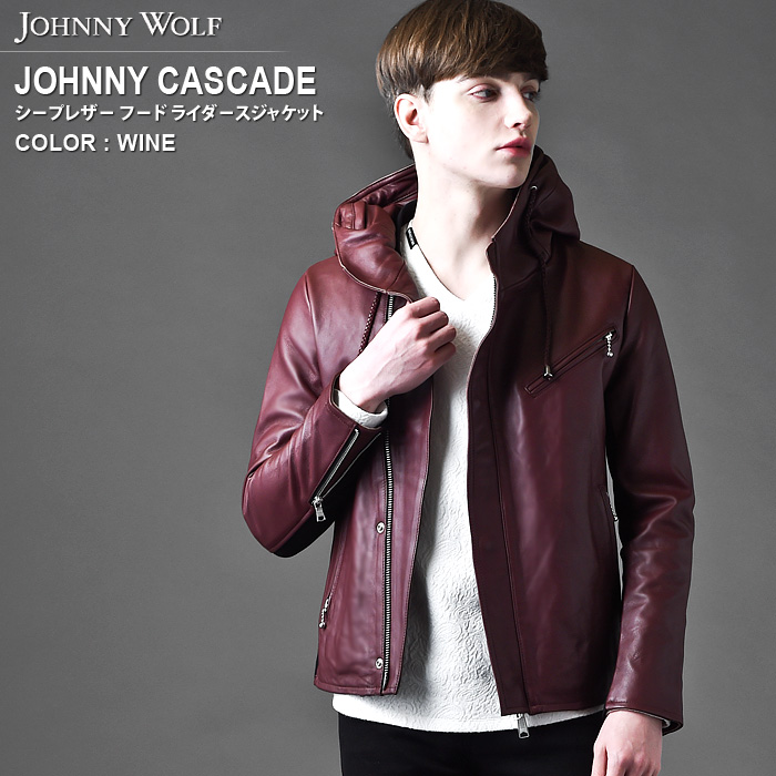 JOHNNY CASCADE(ジョニーカスケード)レザー フード ライダース