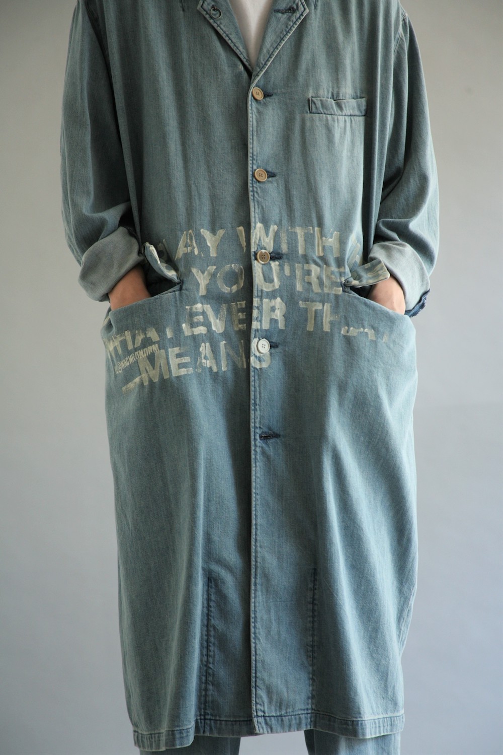 Anachronorm/アナクロノーム | STENCIL DENIM ENGINEER COAT Color