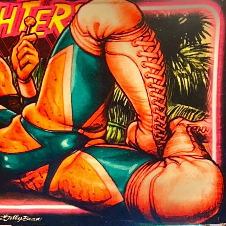 Street Fighter × Rockin'Jelly Bean RAINBOW MIKA Face Towel