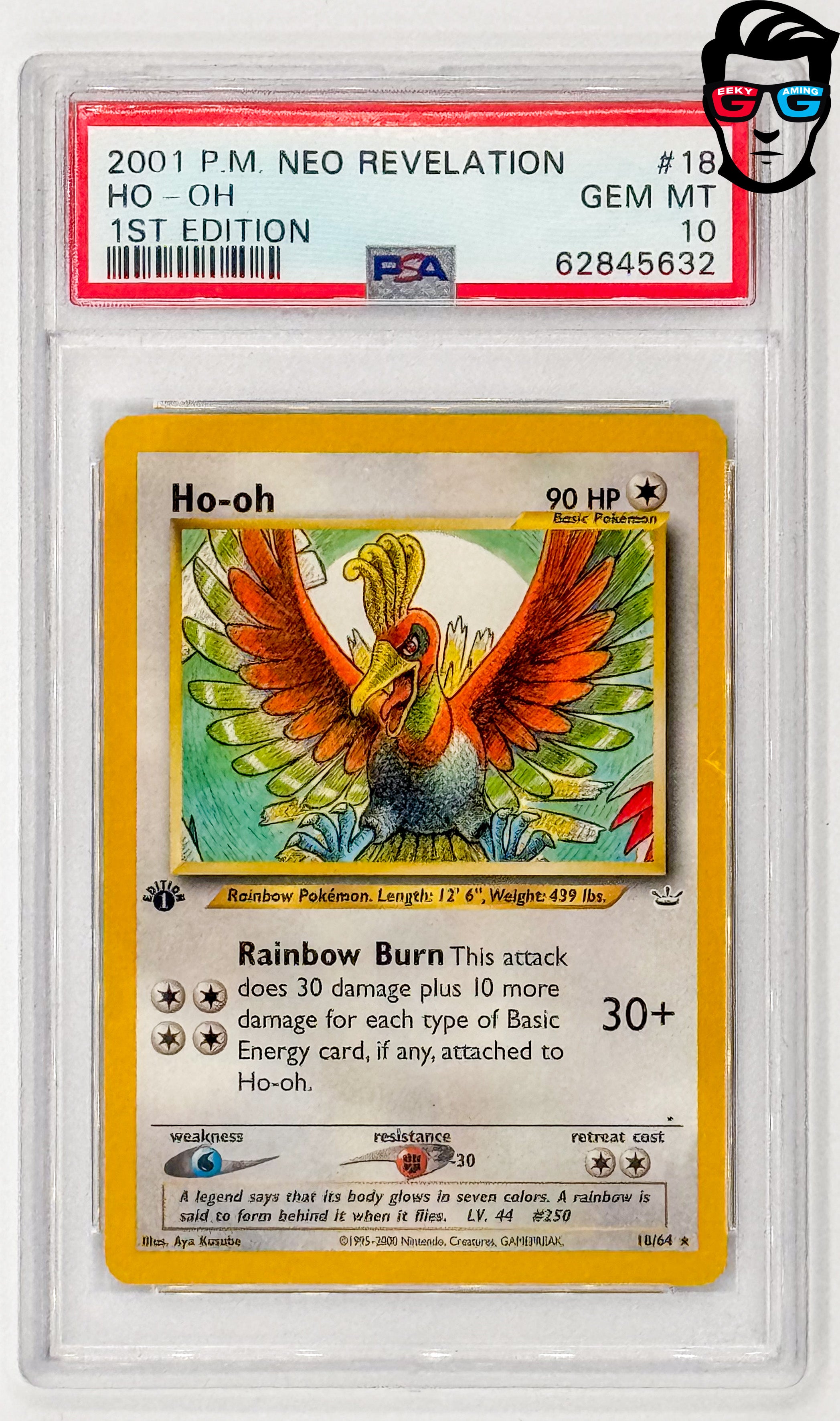 Ho-Oh #18/64 1st Edition Neo Revelation 2001 PSA 10 – Geeky Gaming