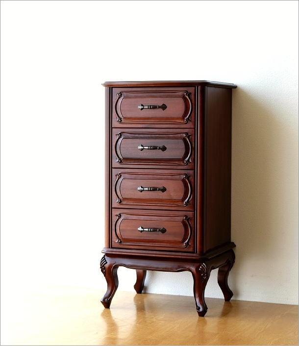チェスト マホガニー 無垢材 猫脚 アンティーク調 クラシック 収納家具